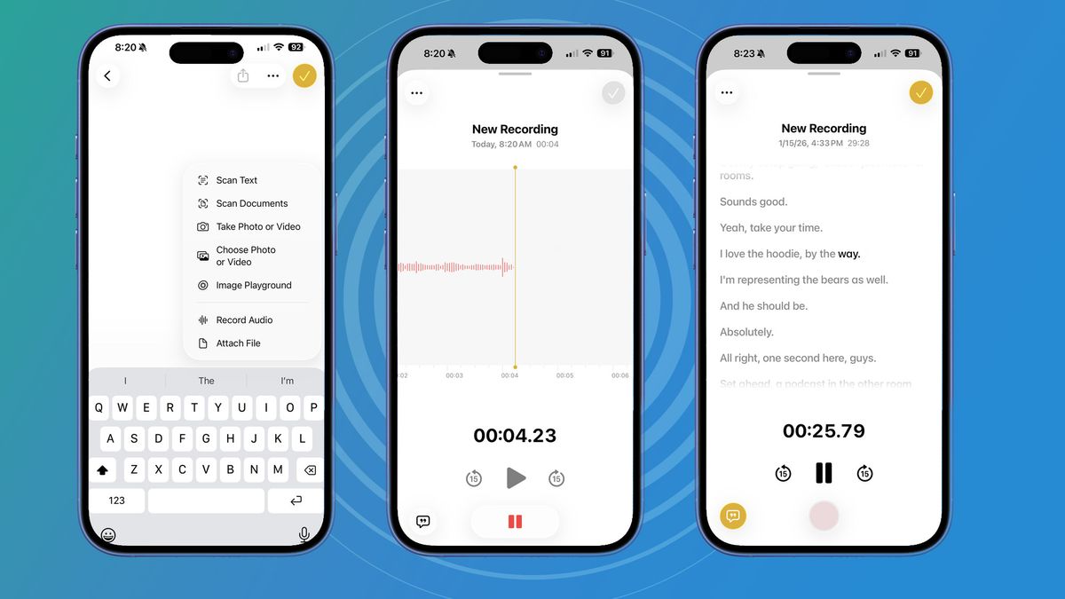 iPhone and Android recorders