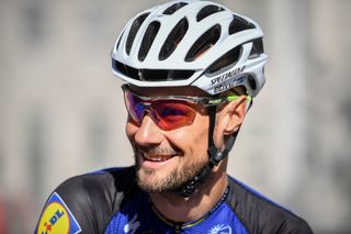Tom Boonen was all smiles during the training ride in Quebec