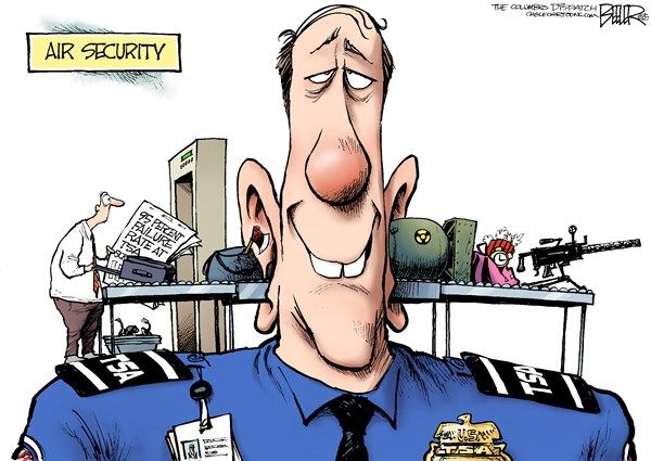 Editorial cartoon TSA Security