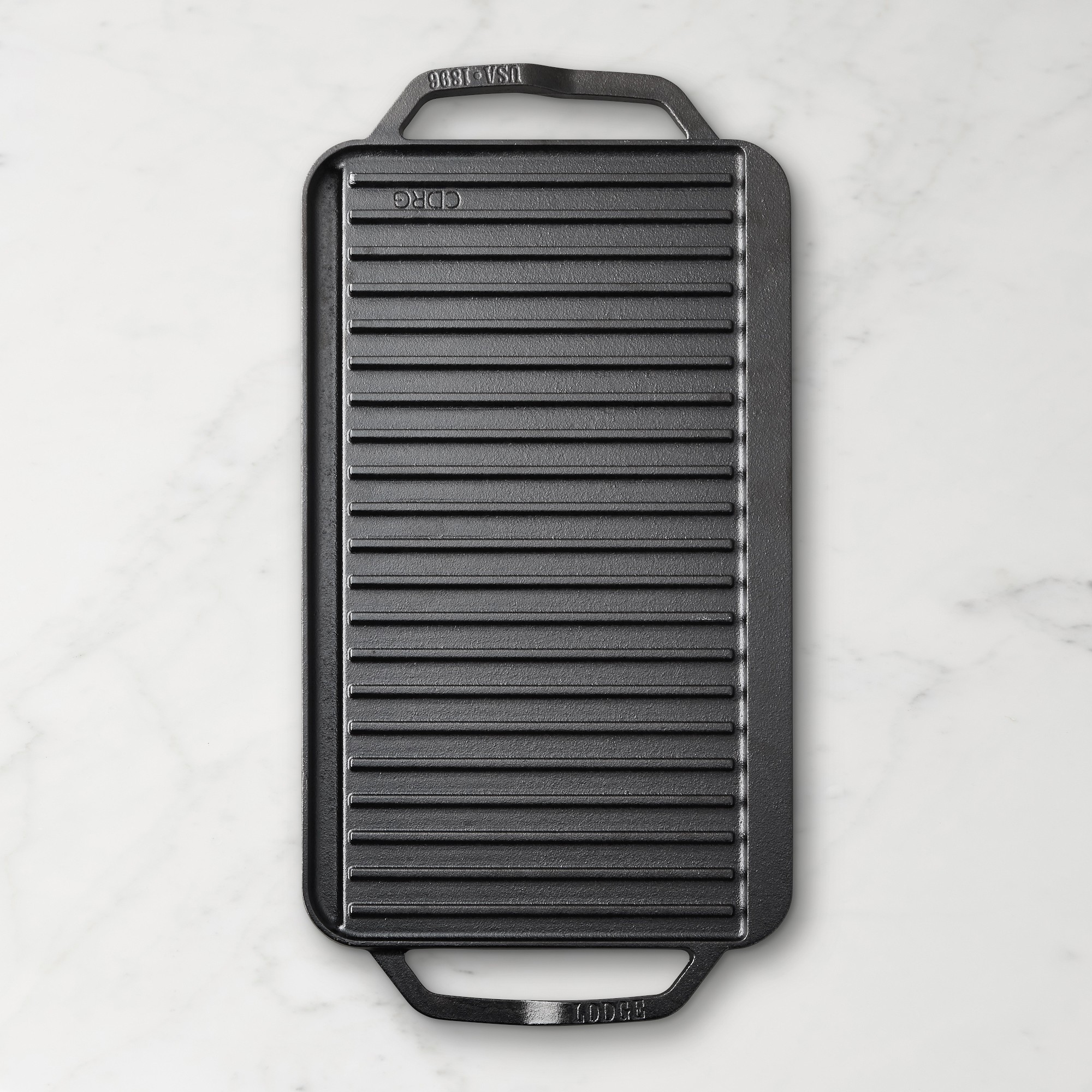 Lodge Chef Seasoned Cast Iron Double Burner Reversible Grill/Griddle