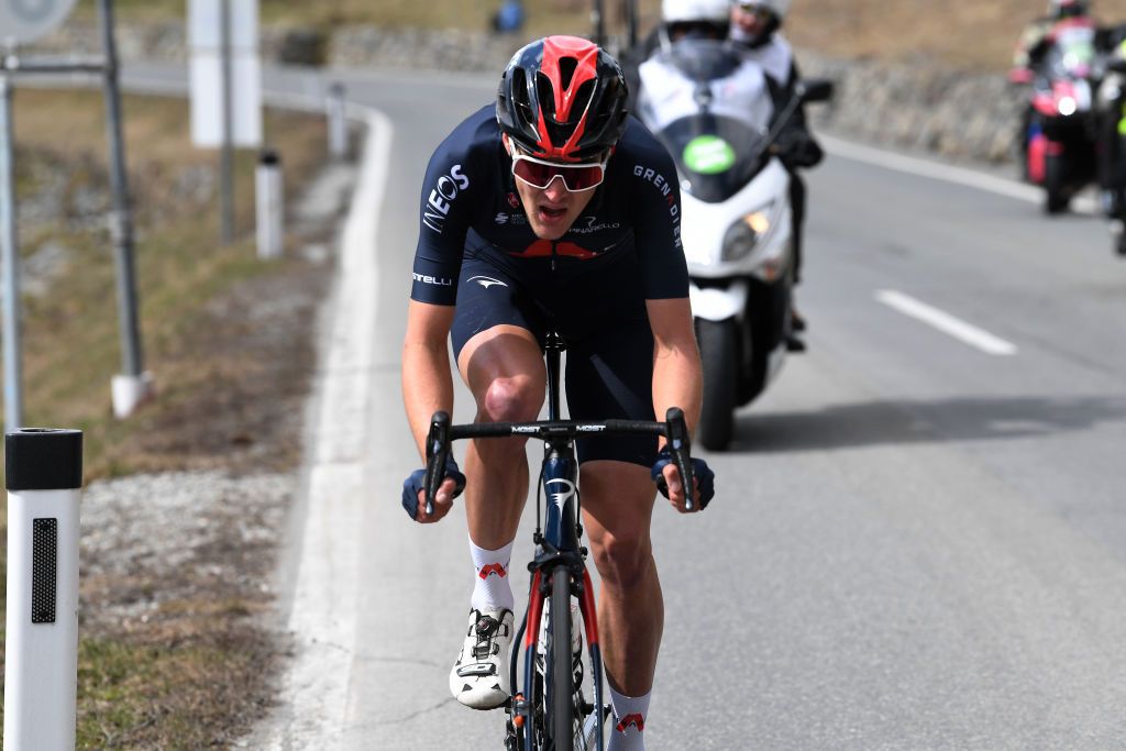 FEICHTEN IM KAUNERTAL AUSTRIA APRIL 20 Pavel Sivakov of Russia and Team INEOS Grenadiers during the 44th Tour of the Alps 2021 Stage 2 a 1215km stage from Innsbruck to Feichten im Kaunertal 1291m TourofTheAlps TouroftheAlps on April 20 2021 in Feichten im Kaunertal Austria Photo by Tim de WaeleGetty Images