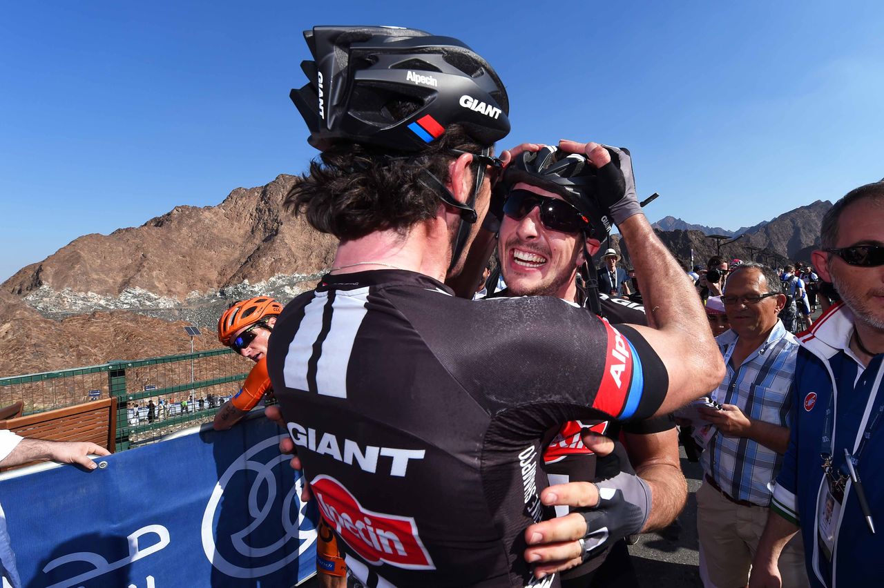 John Degenkolb celebrates