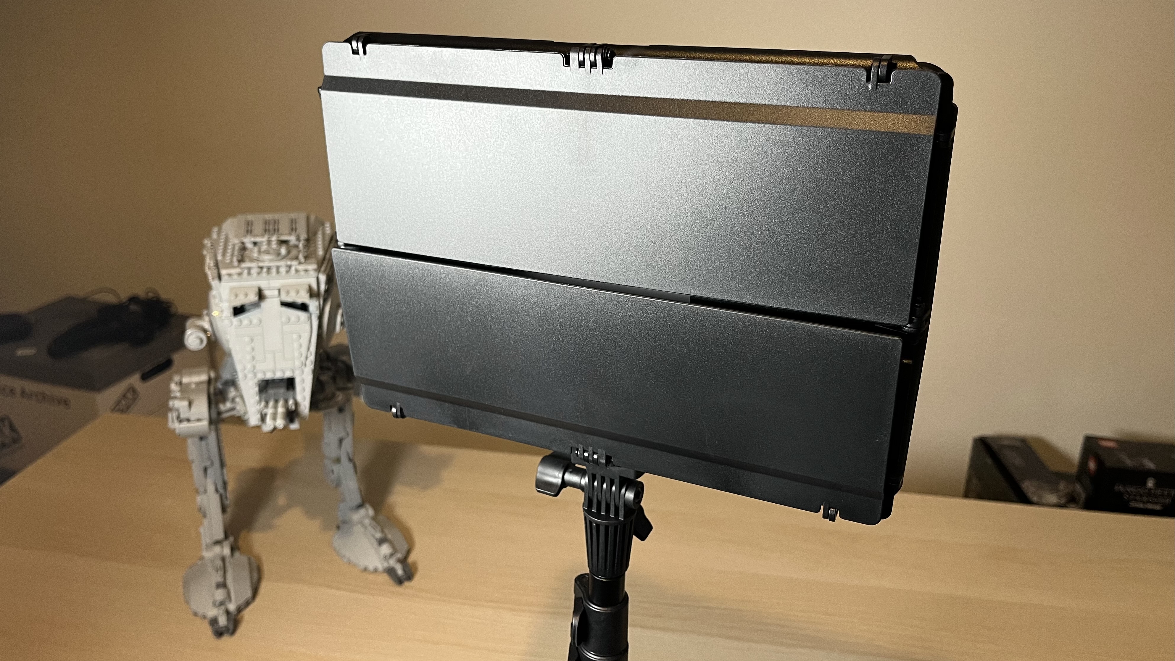 Lume Cube Studio Panel Lighting Kit front barn doors closed