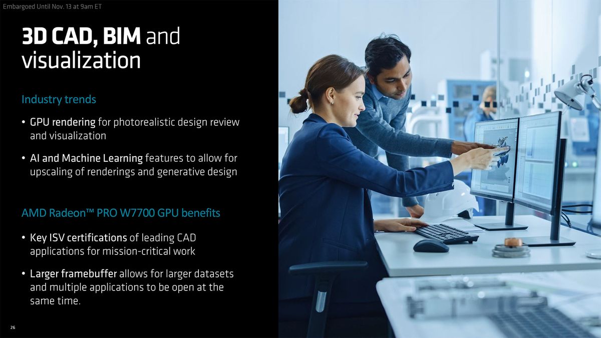 AMD Radeon Pro W7700 Slide Deck
