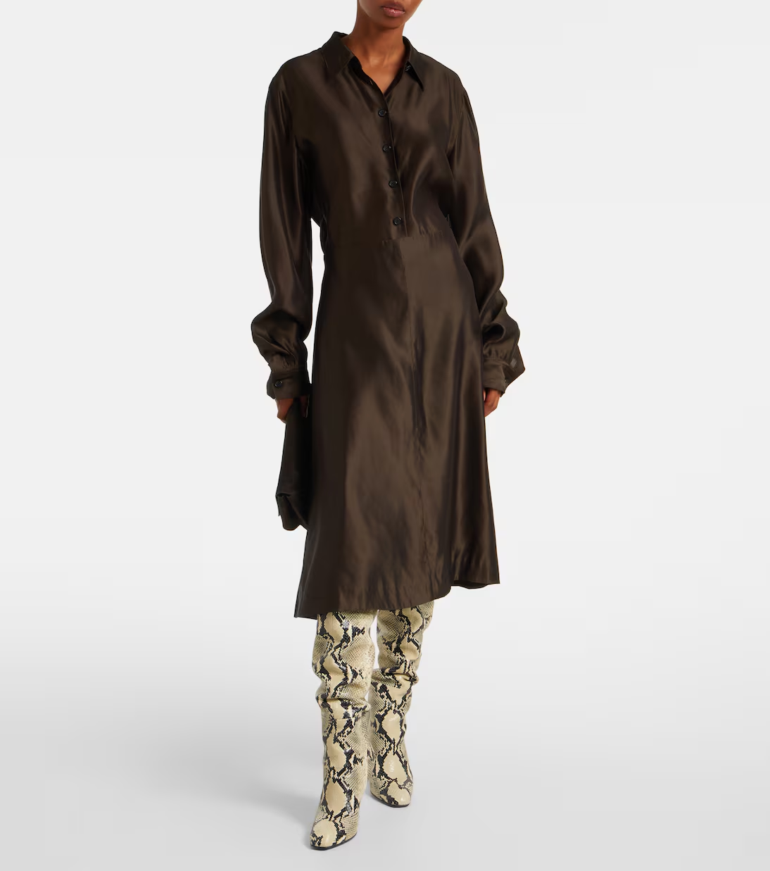 Khaite, Auryn Oversized Satin Shirt