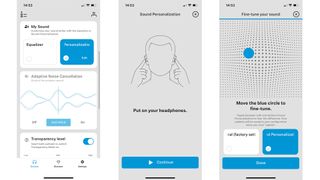 Sennheiser Sound Personalisation setting on Smart Control app