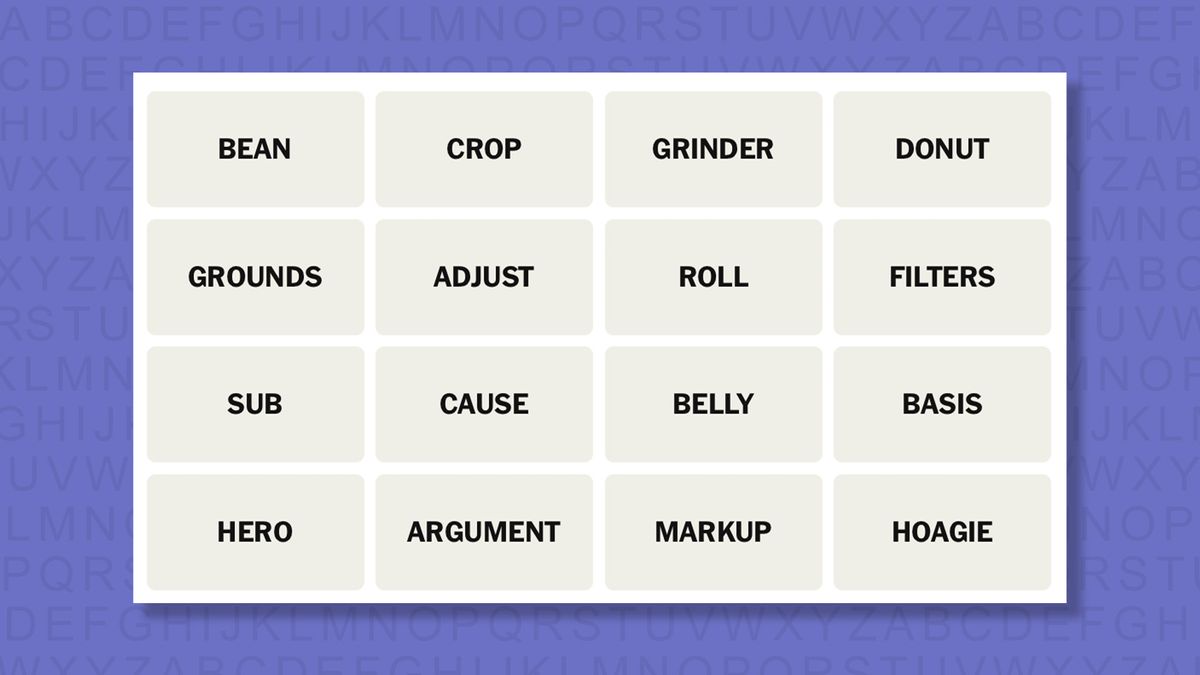 NYT Connections hints for game 1067 on a purple background