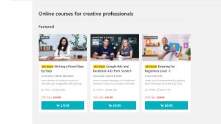 Domestika review: image shows online course options