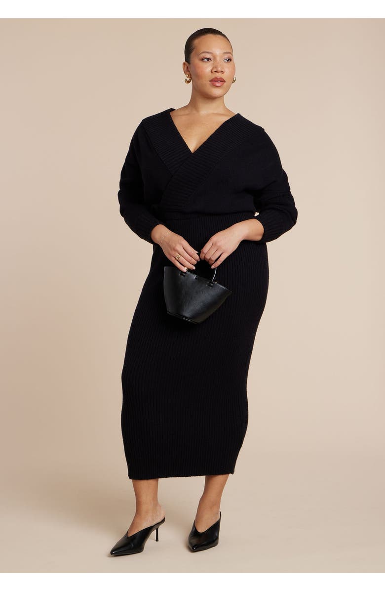 Wrap Sweater Maxi Dress