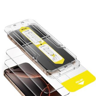 Screen protector being applied to iPhone 16 Pro Max