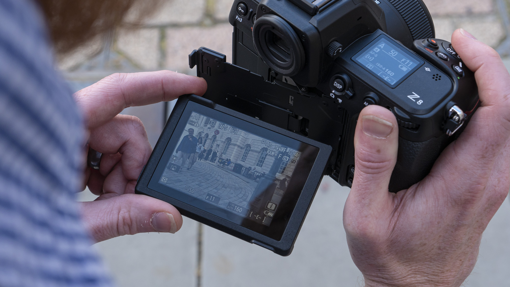 Nikon Z8 camera in the hand