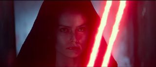 Rey appears to wield a Dark Side lightsaber in first look footage of "Star Wars: The Rise of Skywalker," which debuts Dec. 20, 2019.