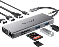 TOTU 11-in-1 USB-C Hub Adapter with Ethernet Compatible for Mac and other Type C Laptops | 22% off