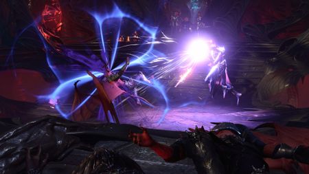 Baldur's Gate 3 commander zhalk fighting mind flayer on nautiloid