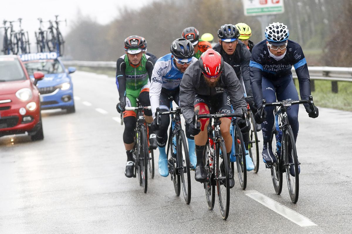 Matteo Bono (UAE Team Emirates) in the breakaway