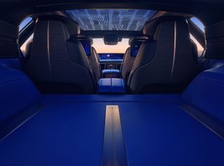 Cadillac Celestiq interior view from boot forwards