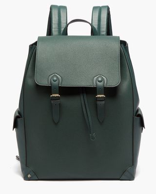 Green Freddy 42 leather backpack by Tanner Krolle