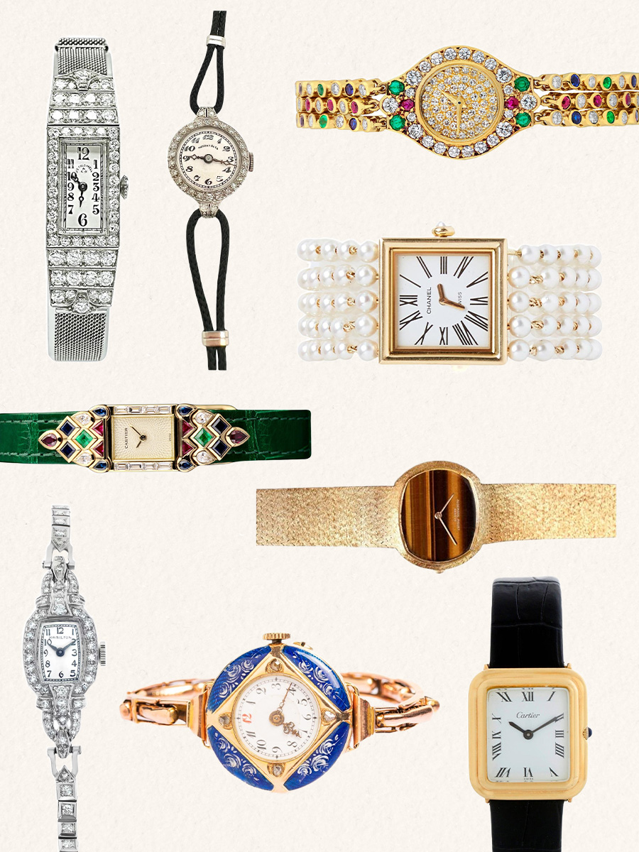 a collage of vintage women&#039;s watches for sale