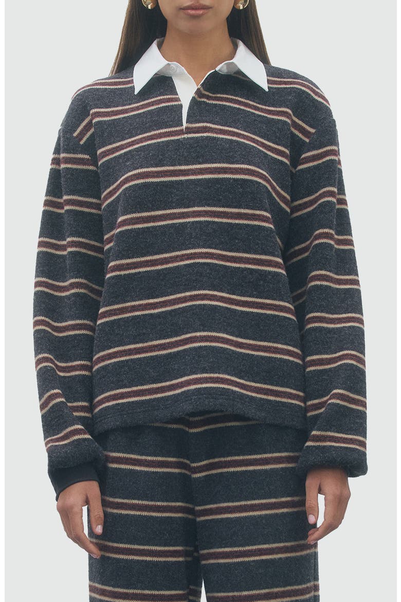 Kate Striped Polo Sweater