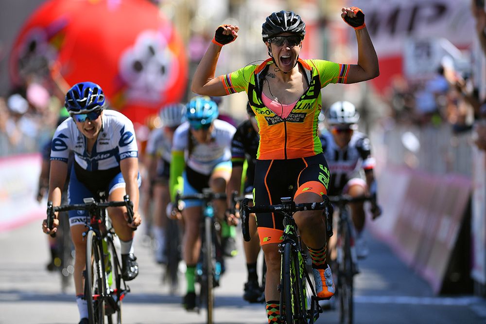 Marta Bastianelli (Al&eacute; Cipollini) wins stage 9 at the Giro Rosa