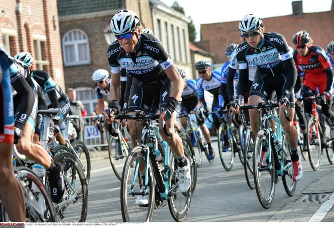 Kevin de Weert (Omega Pharma-Qiuck Step) out of the saddle