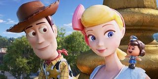 Woody and Bo Peep in Toy Story 4