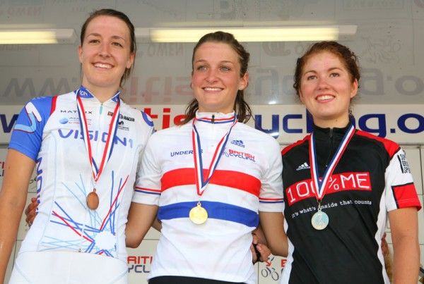 Lizzie Armitstead happy to win the gold in the Under 23 women's event.