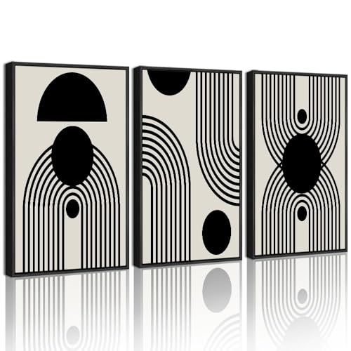 Black and White Abstract Framed Wall Art 