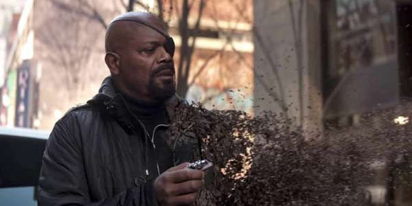 Nick Fury evaporating in avengers: infinity war