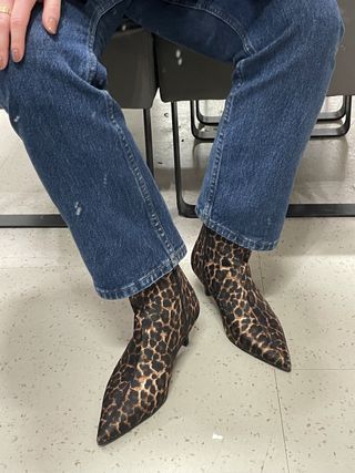 M&S leopard print boots