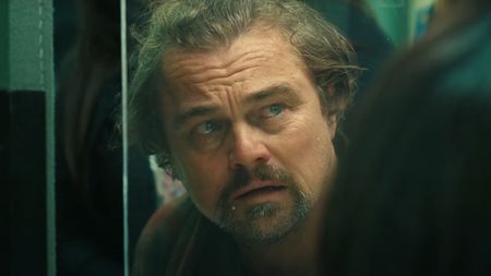 Leonardo DiCaprio is shown in One Battle After Another.