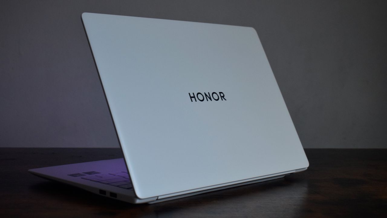 The Honor MagicBook 14 Pro on a desk