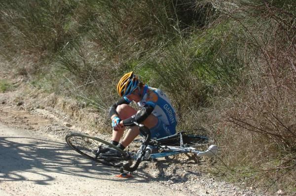 Tyler Farrar (Garmin-Transitions) was hurting after his crash