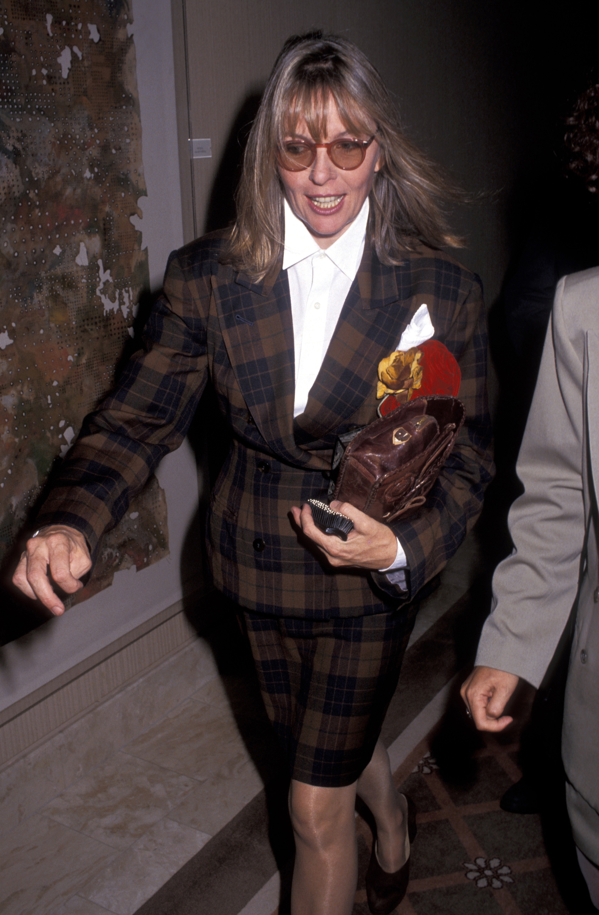 Diane Keaton's style evolution: Diane Keaton in 1992 at Century Plaza Hotel in Century City, California, United States. (Photo by Ron Galella/Ron Galella Collection via Getty Images)