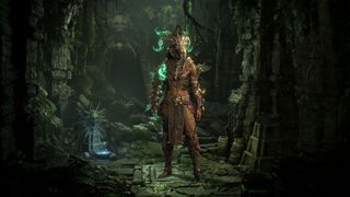 Diablo 4 Vessel of Hatred screenshot showing the Spiritborn class in armor