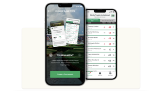 Tournament mode on the Golf GameBook app on smartphone