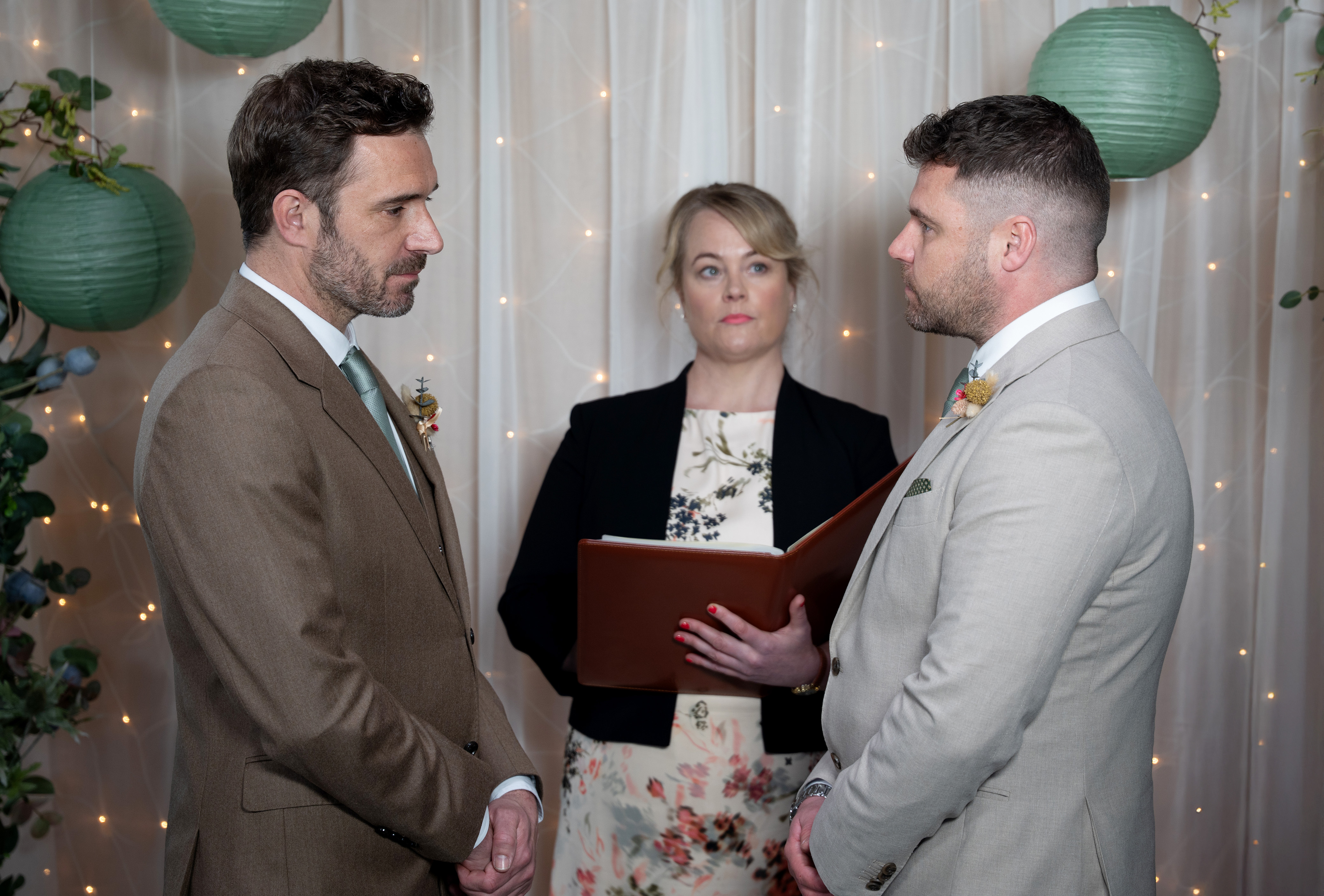 John and Aaron on their wedding day
