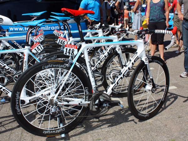 Team Milram is using the Focus Izalco Team in this year's Tour de France.