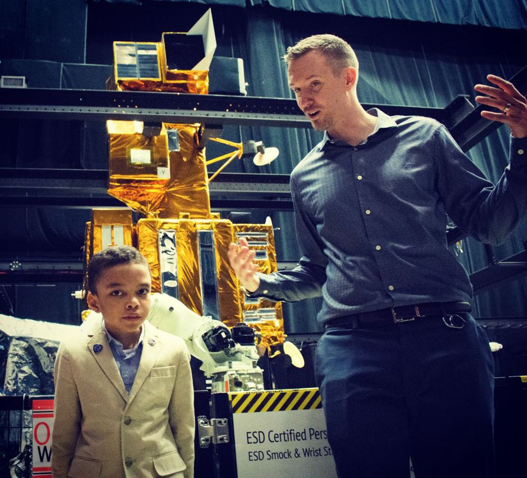 7-Year-Old Science Whiz Visits NASA Space Flight Center