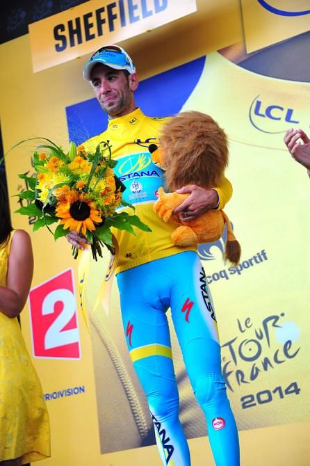 Vincenzo Nibali in yellow