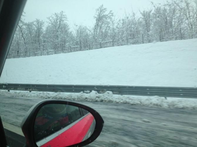 Damiano Cunego found this snow-covered field at Lugano