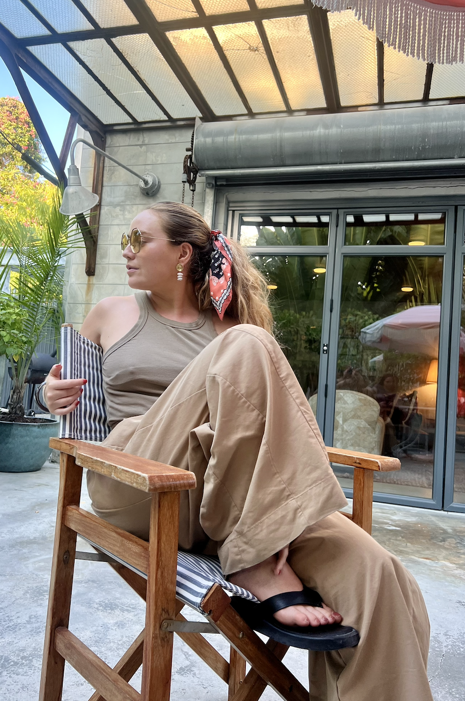 Lauren Cunningham Miami packing list flip flops brown trousers