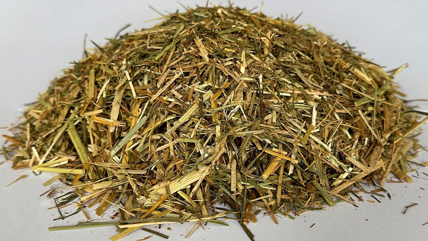 Close up of Dengie Meadow Lite short chopped fibre feed