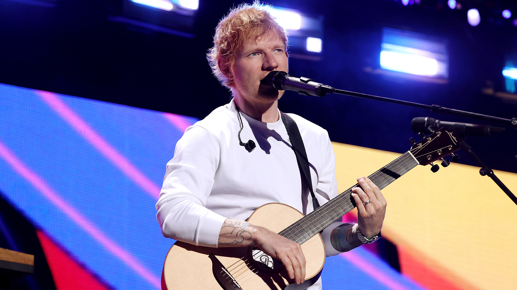 Ed Sheeran performs onstage during iHeartRadio z100's Jingle Ball 2025 Presented By Capital One at Madison Square Garden on December 12, 2025 in New York City