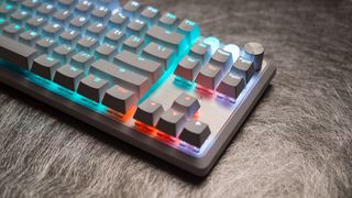 Corsair K70 Pro TKL diffused RGB lighting highlighted