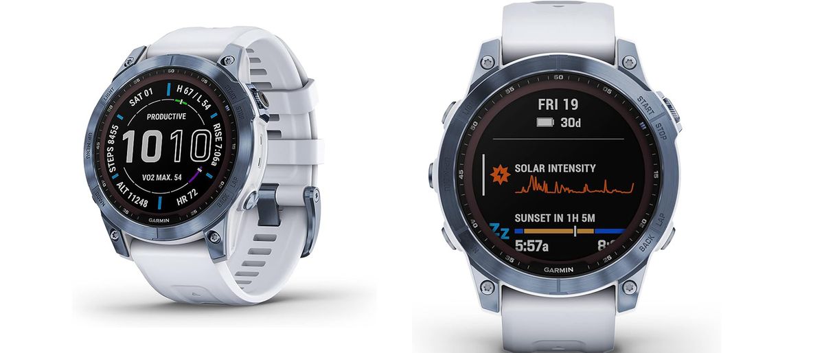 Stock photo composite of the Garmin Fenix 7s