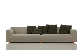 Grey Sofa by black cushions