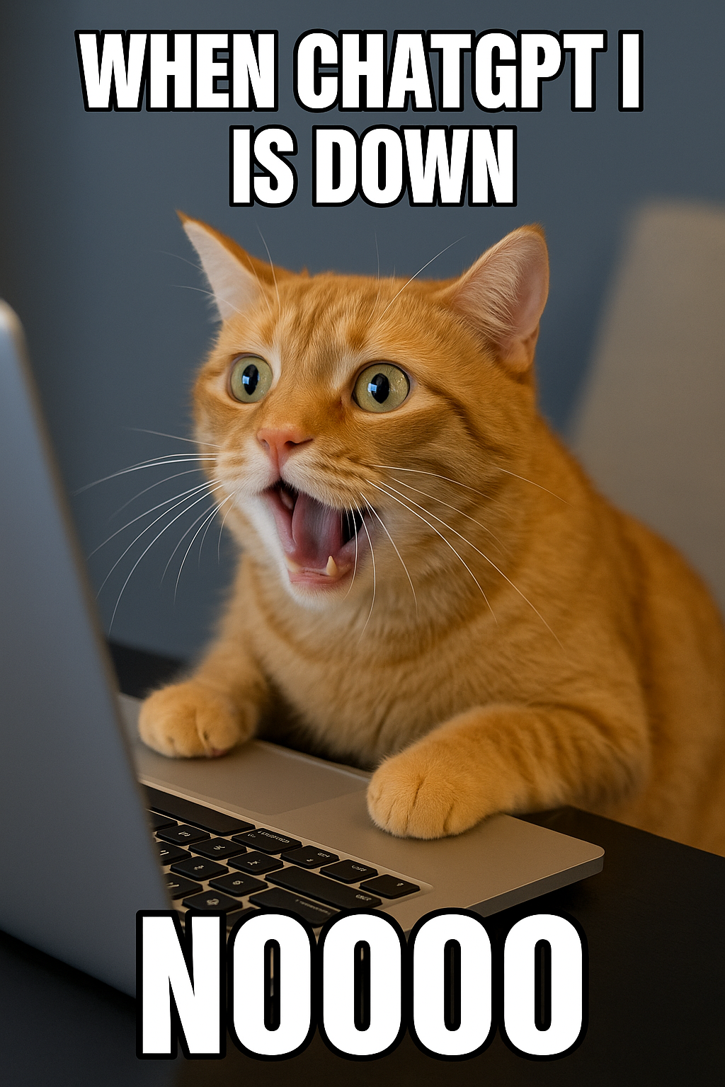 AI generated meme about ChatGPT being down