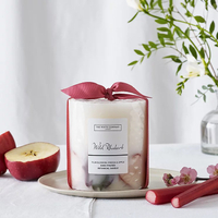 Wild Rhubarb Botanical Candle, Medium |as £35 now £28 at The White Company