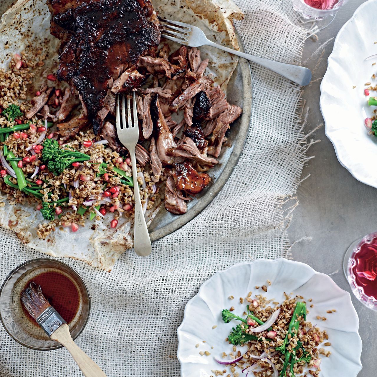 Slow roasted lamb salad photo